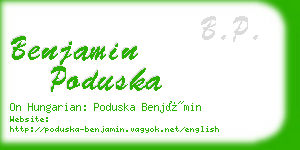 benjamin poduska business card